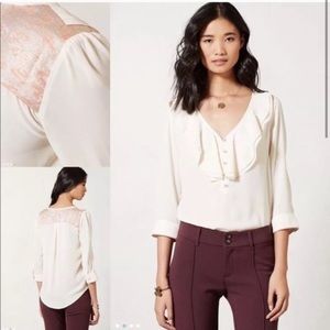 HD in Paris cream blouse with pink detail
